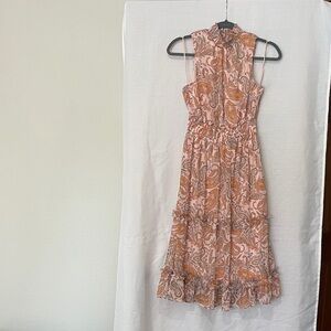 1 STATE Pink and Orange Paisley Dress
